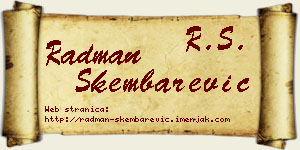 Radman Škembarević vizit kartica